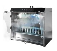 Cabina de pulverización de aerógrafo portátil, cabina de pulverización de pintura con cortina de agua con control táctil y filtración dual,succión de flujo de aire máx. 1480 M³/H