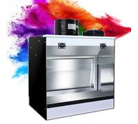 Cabina de pulverización para aerógrafo, cabina de pintura portátil con cortina de agua, iluminación LED de aire, para pintura de modelos, pintura de pasatiempos, manualidades, pasteles, aerografía de