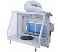 Cabina De Pulverización Para Aerógrafo Portátil, Banco De Trabajo Para Pintar Modelos, Con 3 Barras De Luces Led Y Bomba De Agua Para Pintar Obras De Arte, Modelos, Pasteles, Manualidades, Etc.