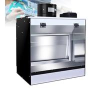 Cabina de pulverización portátil con extractor e iluminación LED, ideal para modelos, pasteles, arte de uñas, cerámica y manualidades