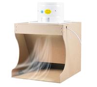 Cabina de pulverización portátil para aerógrafo con luces LED y ventilador de escape, gabinete de pintura para proyectos de arte y manualidades