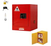 Cabina de seguridad química ignífuga, cabina de seguridad a prueba de explosiones, adecuada para líquidos y productos químicos inflamables, fabricada en acero galvanizado espesado.(Red,22 Gallon)