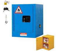 Cabina de seguridad química ignífuga, cabina de seguridad a prueba de explosiones, adecuada para líquidos y productos químicos inflamables, fabricada en acero galvanizado espesado.(Blue,15 Gallon)