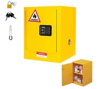 Cabina de seguridad química ignífuga, cabina de seguridad a prueba de explosiones, adecuada para líquidos y productos químicos inflamables, fabricada en acero galvanizado espesado.(Yellow,2 Gallon)