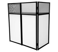 CABINA DJ | 113.5cm x 105cm x 57cm | Diseño Plegable | Fundas Intercambiables | Paneles de Malla Aireadores| Estante Espacioso para Mezcla | Bolsa de Almacenamiento Portátil INCLUÍDA