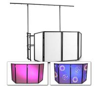 Cabina DJ Completa Vonyx DB7 + DB2 Estructura Soporte Pantalla Plegable Lycra