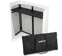 Cabina DJ Plegable Vonyx DBC105 Aluminio 1m con Lycras Ignífugas