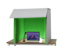 Cabina Insonorizada Portátil, Absorción De Sonido Y Reducción De Ruido, Fácil De Desmontar E Instalar, Para Grabación En Estudio, Podcasts, Canto (60/80 Cm),60 × 60cm,Green
