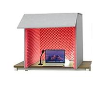 Cabina Insonorizada Portátil, Absorción De Sonido Y Reducción De Ruido, Fácil De Desmontar E Instalar, Para Grabación En Estudio, Podcasts, Canto (60/80 Cm),60 × 60cm,Red