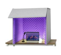 Cabina Insonorizada Portátil, Absorción De Sonido Y Reducción De Ruido, Fácil De Desmontar E Instalar, Para Grabación En Estudio, Podcasts, Canto (60/80 Cm),80 × 80cm,Purple