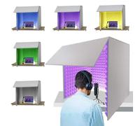 Cabina Insonorizada Portátil, Caja De Grabación Insonorizada Que Absorbe El Ruido, Equipo De Grabación Con Micrófono For Estudio, Blog Y Voz(Purple)