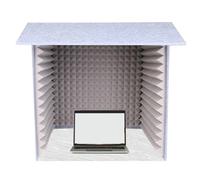 Cabina Insonorizada Portátil, Cubierta Insonorizada Con Paneles Absorbentes De Sonido, Grabación De Voz Mejorada For Estudio En Casa Y Uso Profesional(Light Gray,60x60x60x20cm)