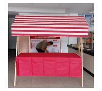 Cabina plegable para concesiones al aire libre, carrito de mano portátil con toldo para expender alimentos callejeros y exhibición móvil