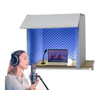 Cabina Vocal Portátil (60/80 Cm), Caja De Cabina De Fabricación Propia, Material De Espuma Absorbente De Sonido, Fácilmente Plegable, Para Grabar, Cantar Y Transmitir Juegos En Vivo.,60 × 60cm,Blue