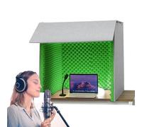 Cabina Vocal Portátil (60/80 Cm), Caja De Cabina De Fabricación Propia, Material De Espuma Absorbente De Sonido, Fácilmente Plegable, Para Grabar, Cantar Y Transmitir Juegos En Vivo.,80 × 80cm,Green