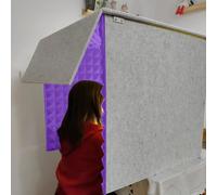 Cabina Vocal Portátil, Cabina De Aislamiento De Micrófono, Cabina De Sonido, Cubierta Insonorizada De Escritorio, Caja De Cabina Vocal De Grabación De Sonido Hecha A Sí Misma, Escudo Ab(Color:Púrpura)