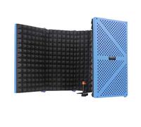 Cabina Vocal Portátil De 5 Paneles Plegable, Absorción De Sonido De Alta Densidad Y Reducción De Ruido Multicapa, Antirreverberación Y Antirreflejo, Para Cabina De Grabación.,Blue