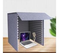 Cabina vocal portátil, gran pantalla de aislamiento extraíble, equipo de estudio de grabación para grabar música en casa, voces sin eco, cubierta superior insonorizada para grabación(31.5")