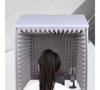 Cabina Vocal Portátil Grande, Cubierta Insonorizada De Escritorio, Cabina De Grabación Vocal Portátil Con Escudo Absorbente Vocal, Para Amantes De La Música, Equipo De Grabación(C)