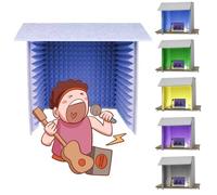 cabine de gravação vocal portátil, caixa de cabine de isolamento para estúdio em casa, equipamento de gravação de microfone, para podcasts, trabalho