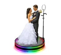 Cabine Photo professionnelle à 360° pour fêtes et mariages, Avec Flight Case et Fond en verre Magique. Cabine Photo rotative automatique pour événements et Selfies.
