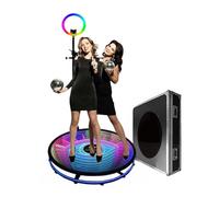Cabine Photo professionnelle à 360° pour fêtes et mariages, Avec ralenti pour 1 à 7 personnes, Logo personnalisé, télécommande incluse, Flight Case inclus, facile à Transporter