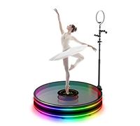 Cabine Photo professionnelle à 360° pour fêtes et mariages, Machine en verre Magique Avec Flight Case - Expérience Selfie Interactive et Fascinante - Caméra rotative télécommandée - Parfaite pour Les