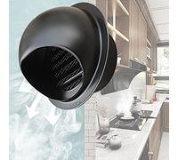CABINE Salida de Ventilación, Acero Inoxidable 304 Tapa de Ventilación de Pared,Campana de Secadora Extractor Externo Cona/Black/160Mm