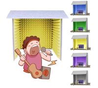 Cabine vocal insonorizada, escudo de isolamento portátil para secretária de estúdio e cabine de gravação, cobertura absorvente de som para gravação de áudio profissional
