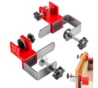 Cabinet Clamps, 2-Piece Adjustable Installation Clamps for Frame Positioning, Drilling, Mounting, Miter Building Jig Tools Woodworking, Furniture, Kitchen Setup, 3.94x1.97x0.98 inches
