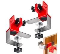 Cabinet Clamps, Adjustable Jig Tools, 2-Piece Installation Kit, Frame Positioning and Mounting Aid, for Kitchen Cabinetry, Miter Setup, Drilling, Woodworking, Furniture Building