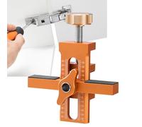 Cabinet Door Installation Positioner, Adjustable Aluminum Alloy Mounting Jig, Versatile Door Locator for Kitchen Cabinet Hinges, 4.33-5.71x0.39 Inches, Orange