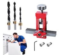 Cabinet Door Installation Positioner, Heavy Duty Cabinet Installation Tools, Professional Woodworking Drill Guide, Cabinet Door Handle Jig, Drill Jig For Cabinet Doors, Woodworking Hole Locator Tool,