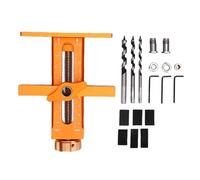 Cabinet Door Positioning Tool Jig Installation Positioner with 10mm Rebound Device Mounting Hole, Adjustable 7-40mm Clamping Cabinet Door Up and Down by 0-30mm, with 3 Drill Bits
