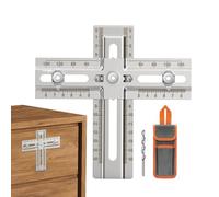 Cabinet Handle Jig, 390g Stainless Steel Drill Guide Template Tool, Easy Alignment Tool, Precise Handle Knob Installation Positioning Tools for Cabinets Drawers Doors Home