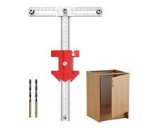 Cabinet Handle Jig Tool, Adjustable Detachable Template Set, Knob Pull Measuring Kit System, Accurate Layout Design Style, Woodworking Use, Drawer Front Cabinet Home Workshop Frame Building Kit
