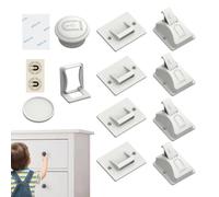 Cabinet Locks Magnetic, Invisible Drawer Lock, Baby Proof Cupboard Latches, 1.77x1.05 Inches Sturdy Home Accessory, Child Wardrobe Locks for Closet, Drawers, Storage Units