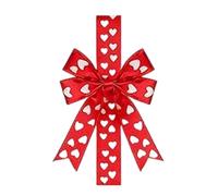 Cabinet Ribbons, 25cm Romantic Heart Red and White Bow, 9.8 Inch Valentine’s Day Home Decor for Weddings, Farmhouse, Bedroom, Hallway, Party