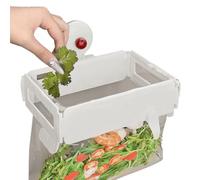 Cabinet Trash Bag Holder, Foldable Garbage Rack, Detachable Waste Pouch Mount, Space-Saving Hanging Frame for Kitchen Laundry Outdoor Rv Garden Boat Trailer Party Tailgating Cleanup, 7.28x4.92 Inches
