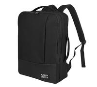 CabinFly Bellanca - Mochila extensible de 40 x 30 x 10 cm a 40 x 30 x 15 cm para Birtish Airways Lufthansa Austrian Airlines Brussels Airlines Swiss International Air Lines, Black, 40x30x10, Mochila