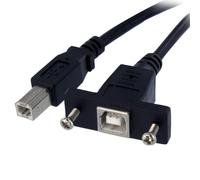 CABLE 0.3M EXTENSOR USB B MONTAJE EN PANEL HEMBRA A MAC HO | Blindaje contra interferencias EMI y RFI, Capuchón moldeado para atornillar al panel