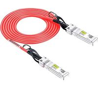 Cable 10G SFP+ DAC [Rojo] de 2 metros (6.5 pies), cable Twinax SFP+ para Cisco SFP-H10GB-CU2M, Meraki MA-CBL-TA-2M, Ubiquiti UniFi, D-Link, Supermicro, Netgear, Mikrotik, Open Switches
