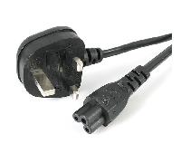 StarTech.com - Cable de 1m de Alimentación para Ordenador Portátil - Cable Británico BS-1363 a C5 Hoja de Trébol
