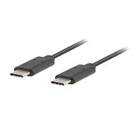 Lanberg Cable USB Tipo C a USB Tipo C CA-CMCM-10CU-0010-BK USB 2.0 1 m Negro