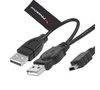 Phoenix Technologies Cable USB 2.0 – 2 conectores USB A a Mini-USB B (5 pines) 1,5 m Negro