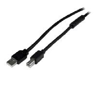 StarTech Cable USB B a USB A 2.0 activo amplificado 20 metros Negro