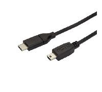 StarTech.com Cable de 2m USB-C a Mini USB-B - Cable Adaptador USB Tipo C a USB Mini B