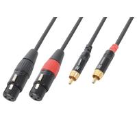 Cable 2x Canon Hembra - 2x RCA Macho (3 mts) - Power Dynamics CONNEX