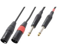 Cable 2x Jack 6.3mm Macho Mono - 2x Canon Macho (6 mts) - POWER DYNAMICS CONNEX