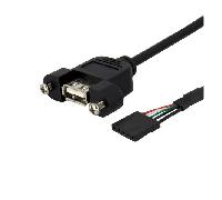 StarTech.com Cable de 30cm USB 2.0 para Montaje en Panel Conexión a Placa Base - Hembra USB A